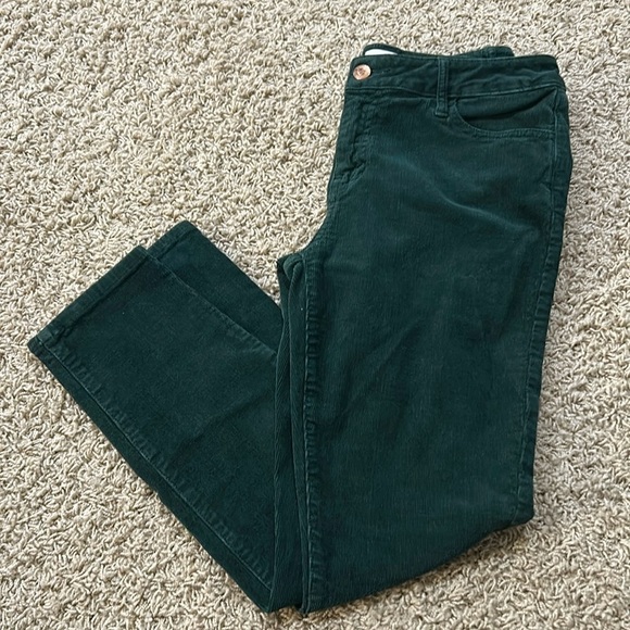 pistola Pants - Pistola Dark Green Corduroy Skinny Pant Size 27 / 4